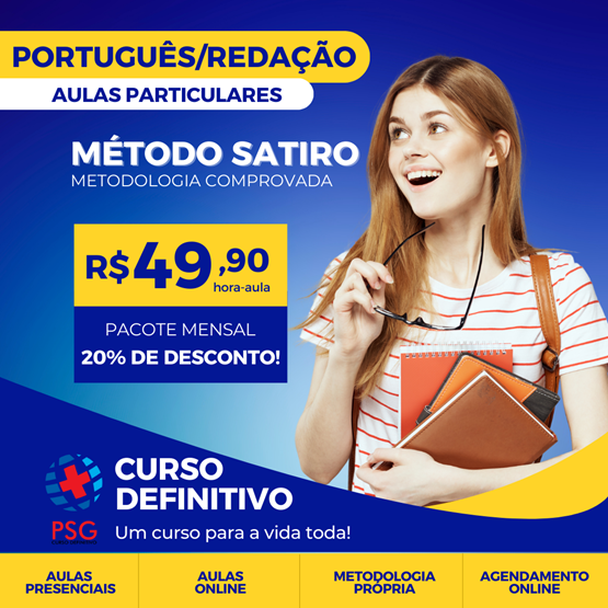 Aulas particulares de Português ou Redação